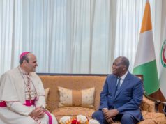 Eglise catholique : Le Nonce apostolique fait ses adieux à Ouattara