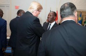 Donald Trump félicite Alassane Ouattara pour sa réélection à la présidence