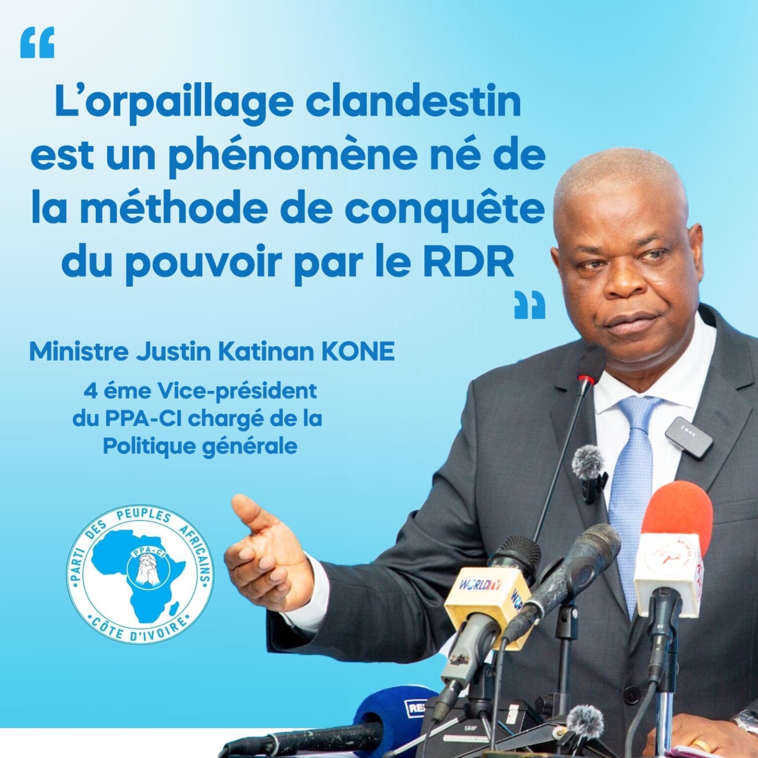 Orpaillage clandestin en Côte d’Ivoire : le PPA-CI accuse le RHDP d’avoir instauré un « système »