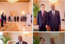 Diplomatie : le Président Ouattara reçoit les Lettres de créance de cinq nouveaux ambassadeurs