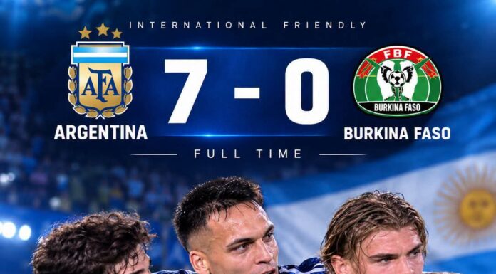 L’Argentine écrase un Burkina Faso diminué (7-0) à la veille des adieux de Messi